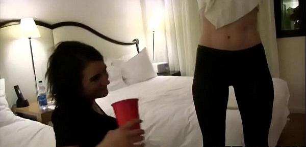  Teen chicks decided to record their groupsex party